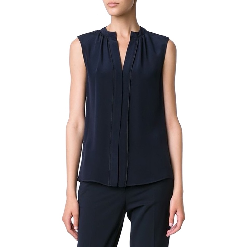 Derek Lam Kara Silk Sleeveless Blouse - Picture 1 of 6